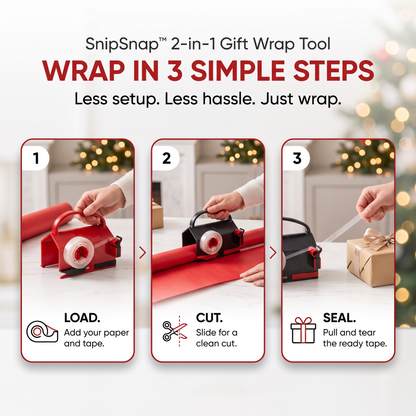 2-in-1 Gift Wrapping Tool: Cut & Tape
