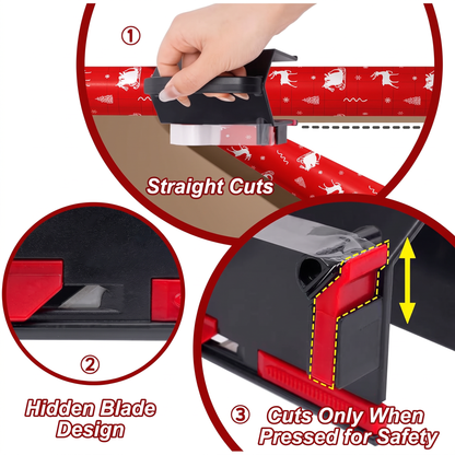 2-in-1 Gift Wrapping Tool: Cut & Tape